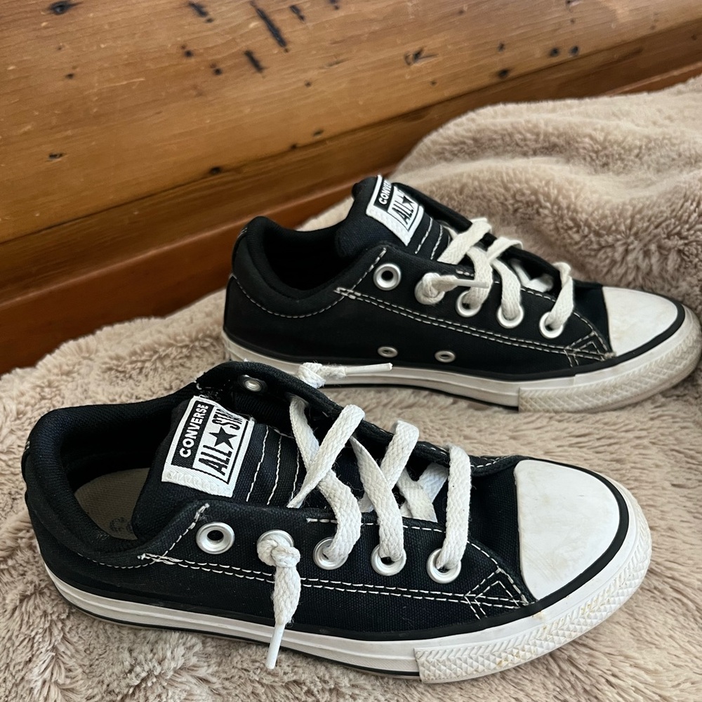 Converse Kids Black and White Sneakers - Picture 4 of 11
